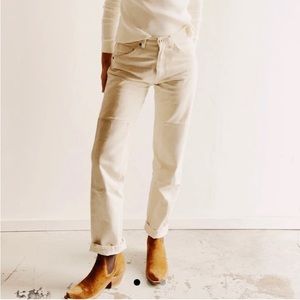 Hey Gang Women’s Knee Patch Natural Jeans